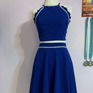 Two Piece Blue set Dress xs/s